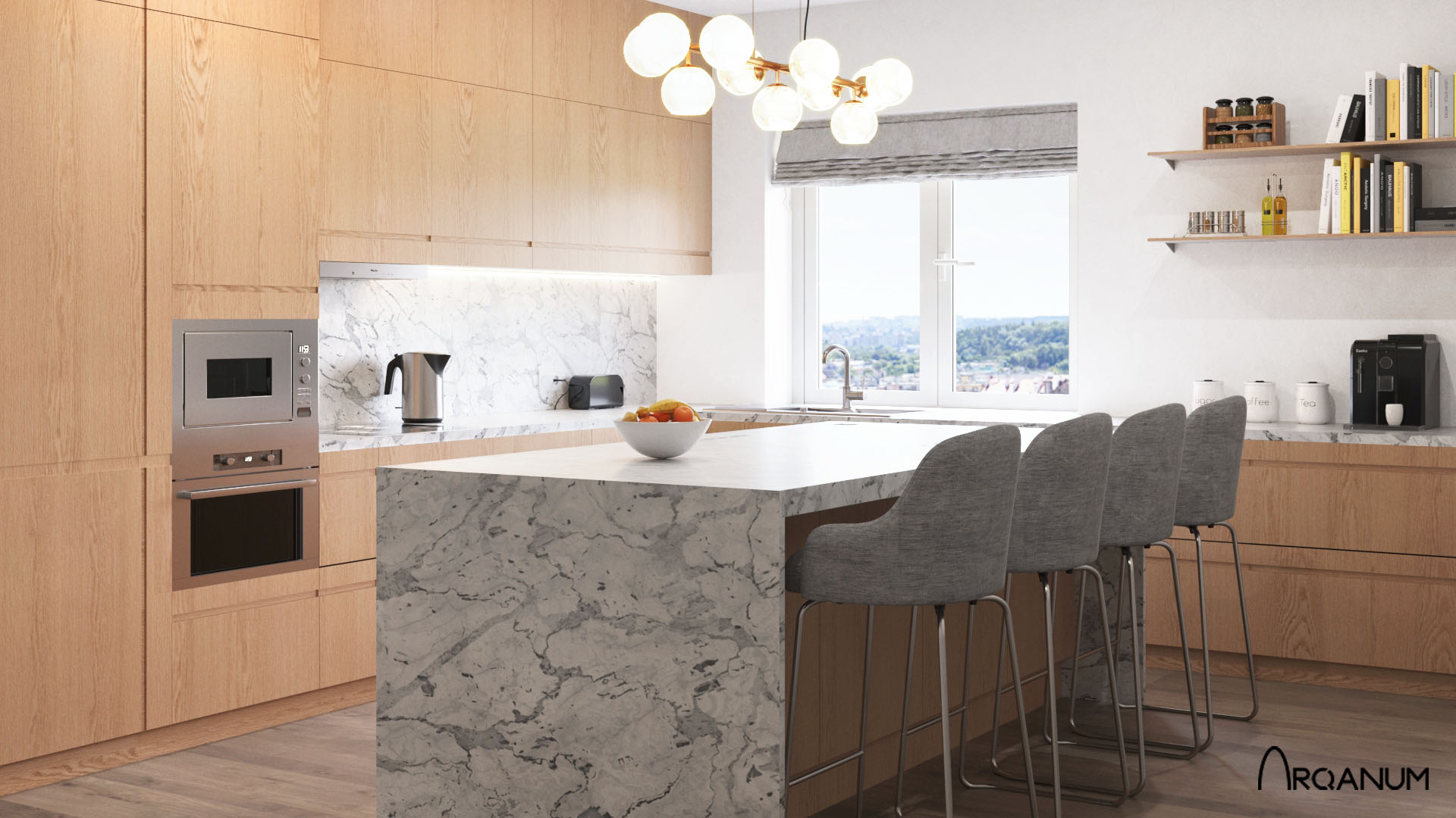 Residential building in Ávila, kitchen